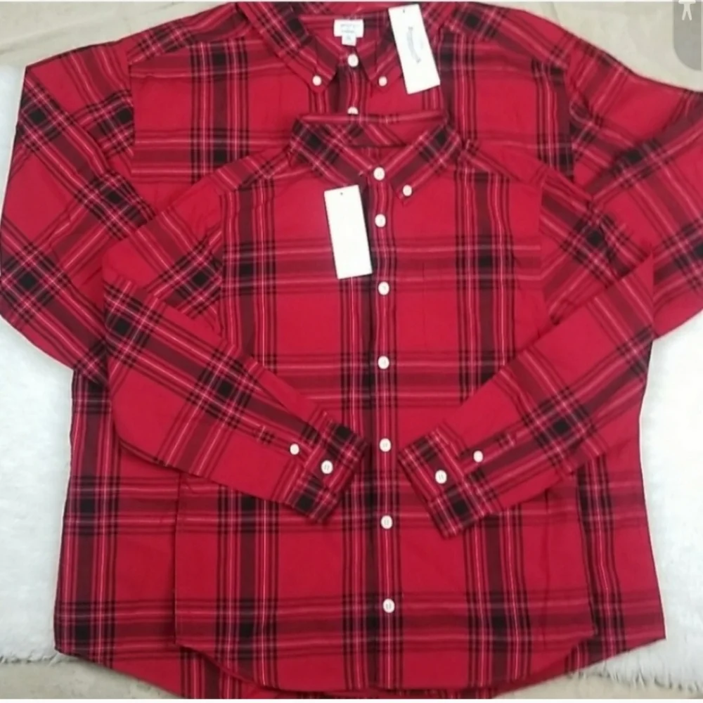 NWT Dad & Son shirt set flannel Buffalo plaid